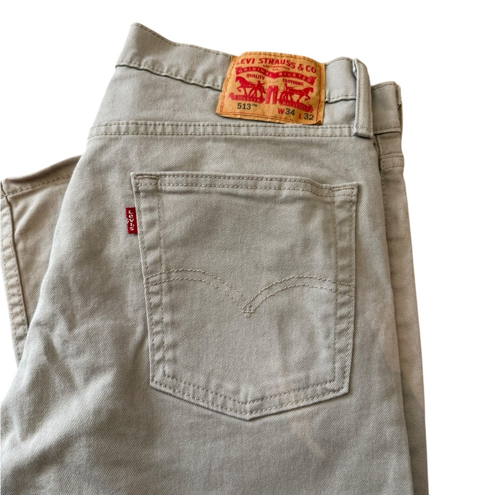 Levi's Men's Beige Slim Straight Jeans